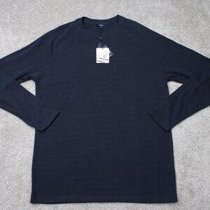 Benson Shirt NWT Mens Large Blue Waffle Knit Wool/Tencel Blend Long Sleeve